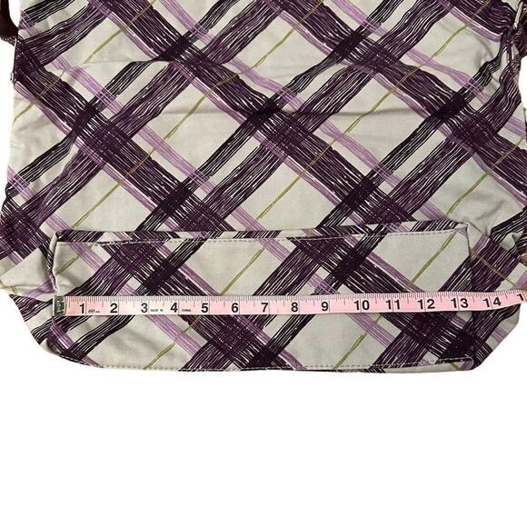 Thirty One ~ Purple Plaid Retro Metro Foldover Bag ~ convertible bag ~ multi use - Picture 6 of 10